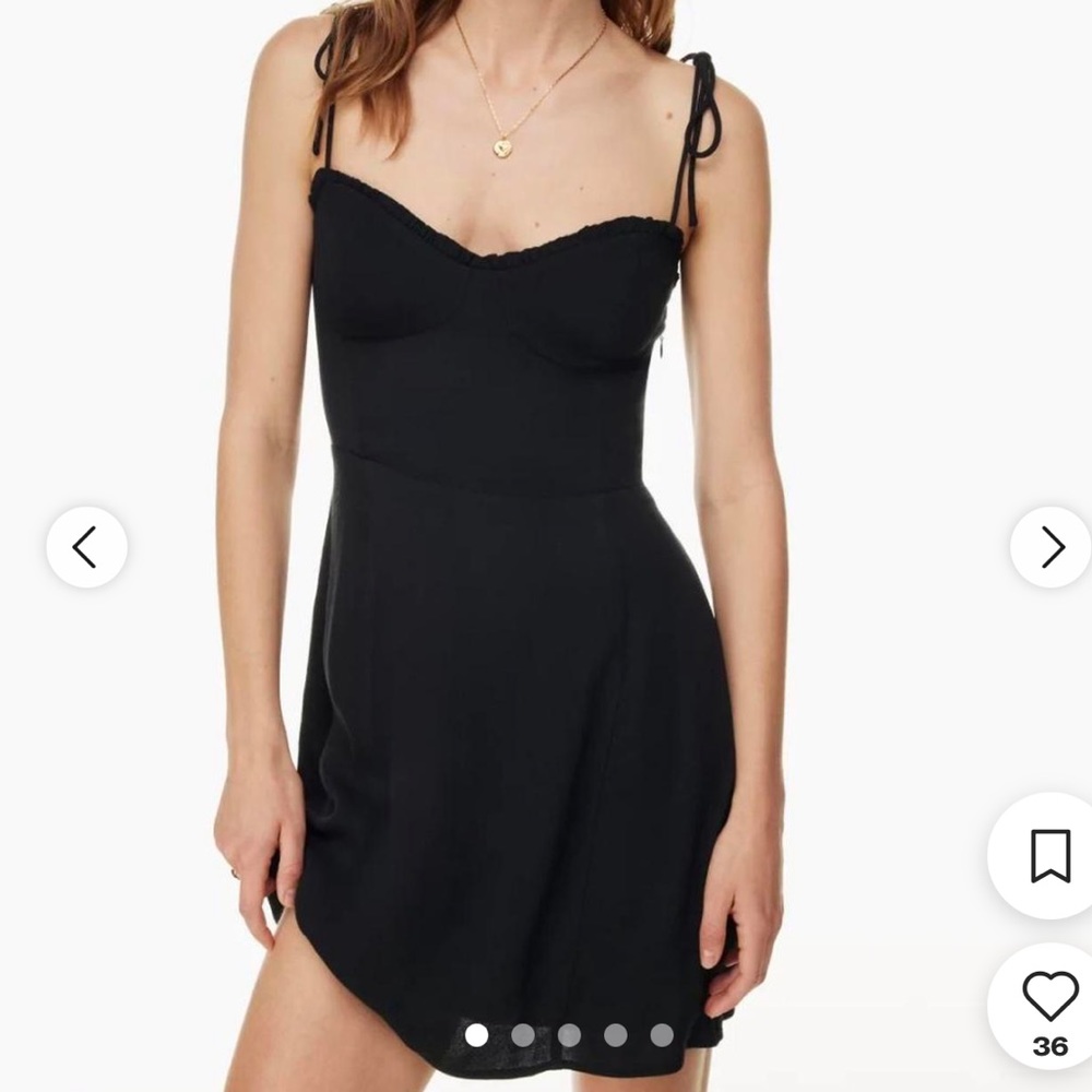 Aritzia Wilfred black mini dress